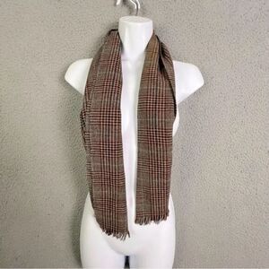 WOMENS SCARF BROWN WITH STRIPES